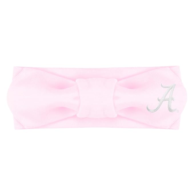 Creative Knitwear Alabama Crimson Tide Infant Girls Pink Solid Hair Knot Headband Embroidered Logo - Size Newborn - 4T