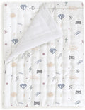 MakeMake Organics Organic Baby Comforter GOTS Certified Organic Kids Blanket Cotton Infill Tufted - Reversible Ultra Soft Breathable Boys Girls Superheros (30"x40", Mighty Heros)