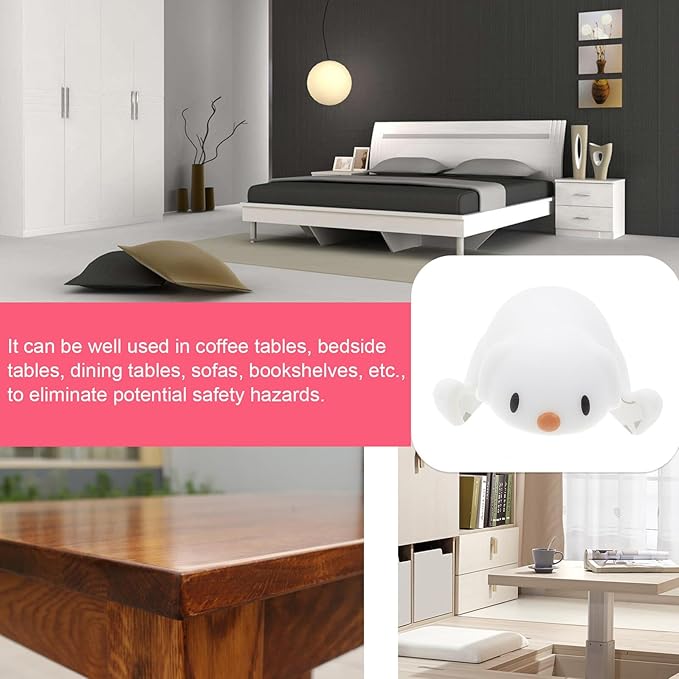 FRCOLOR 4pcs Corner Protectors Soft Silicone Dog Design Anti-Collision Furniture Guards for Table Edge Safety in Homes and Nurseries