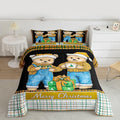 Feelyou Merry Christmas Comforter Set All Season Cute Bear Bedding Set with 2 Pillow Cases Microfiber Kids Queen Bedclothes Winter Bedroom Decor Duvet Quilt Breathable Soft