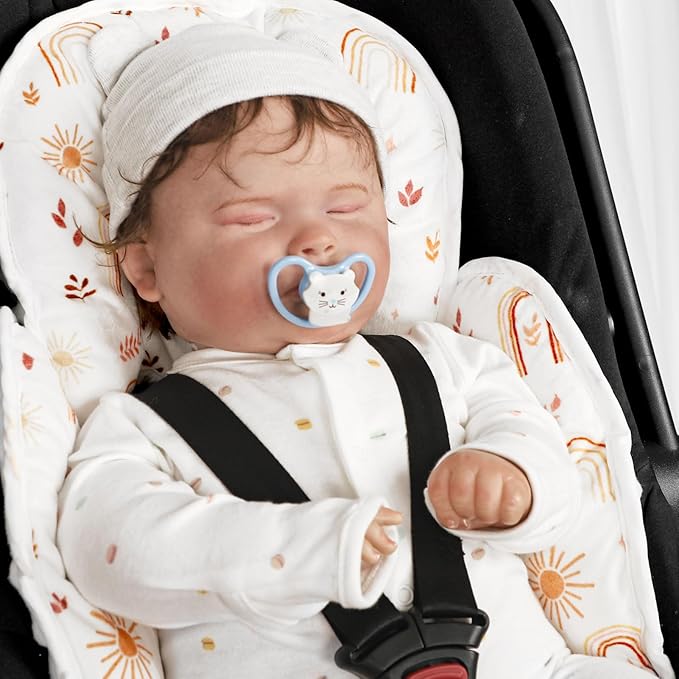 TANOFAR Infant Car Seat Head Support, Soft Baby Carseat Head & Body Support, Rainbow Baby Car Seat Insert Cushion for Newborn Boys