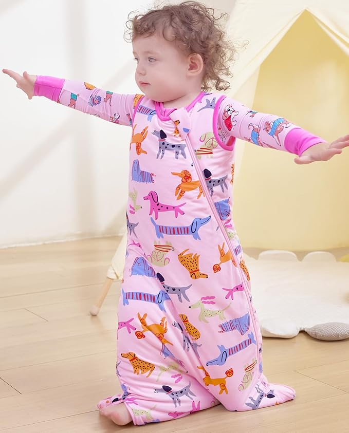 Rayon Made from Bamboo Viscose Sleep Sack 0-36 Months 1.0 Tog for Toddler and Baby sleepers 2-Way Zipper Newborn Sleep Sacks