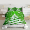 Feelyou Merry Christmas Comforter Set All Season Christmas Tree Bedding Set with 2 Pillow Cases Snowflake Microfiber Kids Full Bedclothes Winter Bedroom Decor Duvet Quilt Breathable Soft