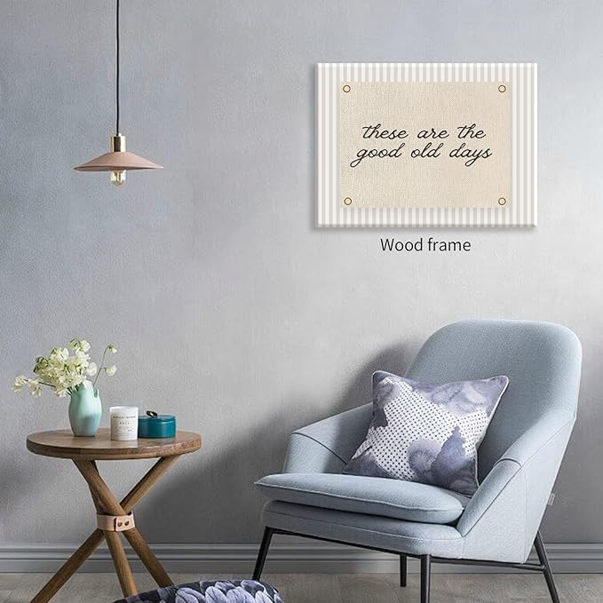 These Are the Good Old Days Wall Art Inspirational Quotes Poster 12x16 inch Framed Modern Minimalist Positive Affirmations Canvas Prints for Office Bedroom Wall Decor
