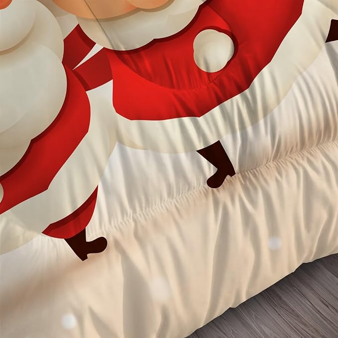 Christmas Bedding Sets King Size Comforter Set for Kids Boys Girls Bedroom Xmas Gift Christmas Festival Winter Snow Quilt Set,1 Comforter + 2 Pillow Cases