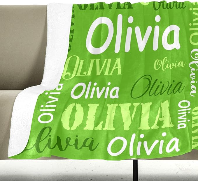 Gudina Personalized Name Blankets and Throws, Custom Blanket with Name, Personalized Christmas Blanket Gifts for Women Men
