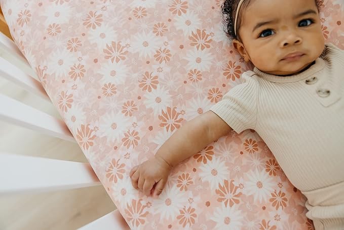 Copper Pearl Premium Knit Crib Sheets for Boys and Girls: Breathable, Soft, Fitted for Standard Mattresses - Baby Registry or Shower Gift, Penny
