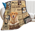 Tijuboni Golden Retriever Throw Blanket Dog Gifts for Girls Boys Women Men Kids Adults Soft Flannel Fleece Blanket for Couch Sofa Bed Home Decor 60"x80"
