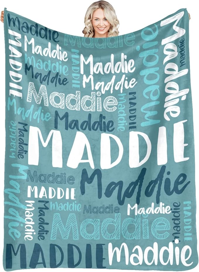 Dr.TOUGH Personalized Blankets with Name Customized Baby Blankets for Girls Boys Adults Monogrammed Blankets and Throws Christmas Birthday Mothers Fathers Valentines Day Gift (Blue Bird,50''×60'')