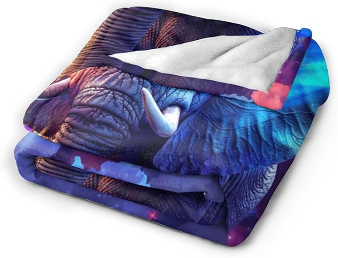Tijuboni Elephant Throw Blanket Elephant Gifts for Girls Boys Women Men Kids Adults Soft Flannel Fleece Blanket for Couch Sofa Bed Home Decor 50"x60"