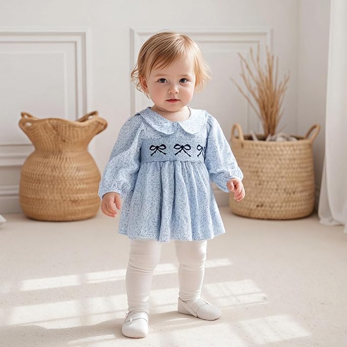 Summer Baby Girls Clothes Floral Short Sleeve Romper Dress Tutu Bodysuit Doll Collar Jumpsuit One Piece Outfit