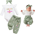 Custom Newborn Baby Girl Winter Clothes, Personalized Infant Baby Girl Bodysuit Coming Home Outfit Baby Shower Gifts