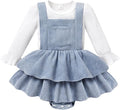 YOUNGER TREE Newborn Baby Girl Fall Winter Outfits Long Sleeve Romper Corduroy Overall Dress Infant Skirt Clothes Sets