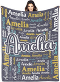 Dr.TOUGH Personalized Blanket for Adult Kids with Name Customized Blankets Personalized Throw Blanket for Christmas Birthday Gifts