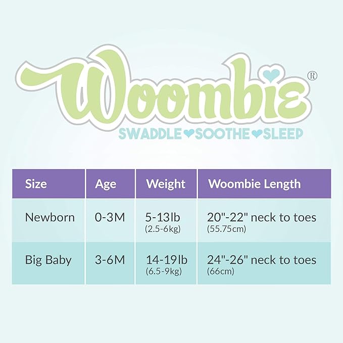 Woombie Original Baby Swaddling Blanket - Soothing, Cotton Baby Swaddle with Zipper - Wearable Newborn Blanket, Twilight Stripes, 14-19 lbs