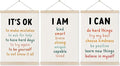 Koesus Inspirational Classroom Wall Art Poster Hanger Frame 12x16 Inch Set of 3, Positive Affirmations for Kids, Motivational Canvas Pictures Prints Framed Wall Decor for Classroom Kids Room Playroom