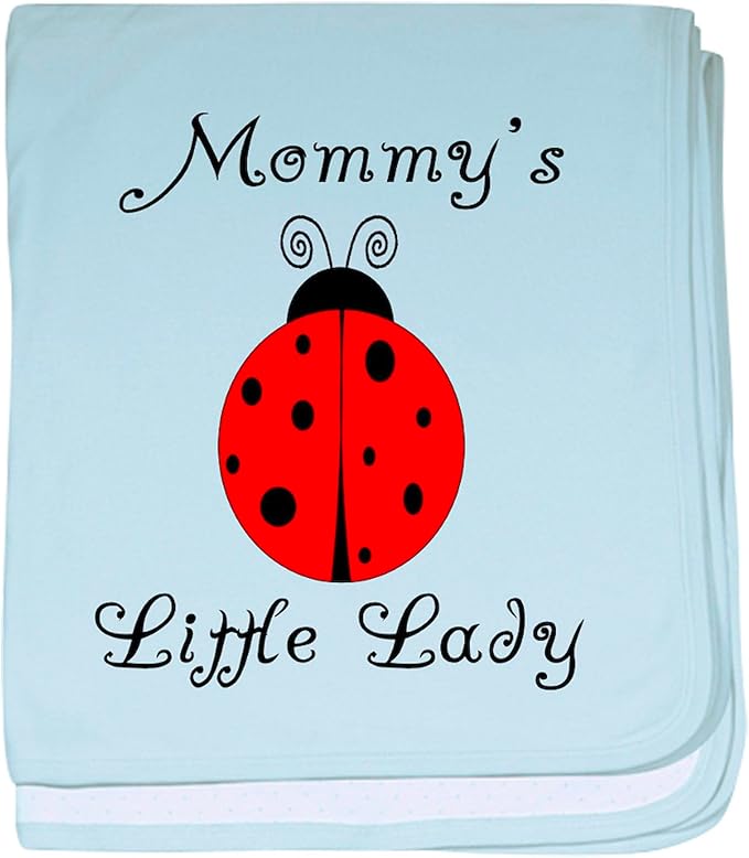 CafePress Mommy's Little Lady Ladybug Baby Blanket, Super Soft Newborn Swaddle
