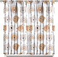 Cartoon Boho Animal Curtains,Funny Forest Safari Print,Cute African Wildlife Koala Giraffe Lion Leopard Bear Rainbow Blackout Window Drapes for Boys Girls Kids Baby Child Bedroom 42x54 Inch