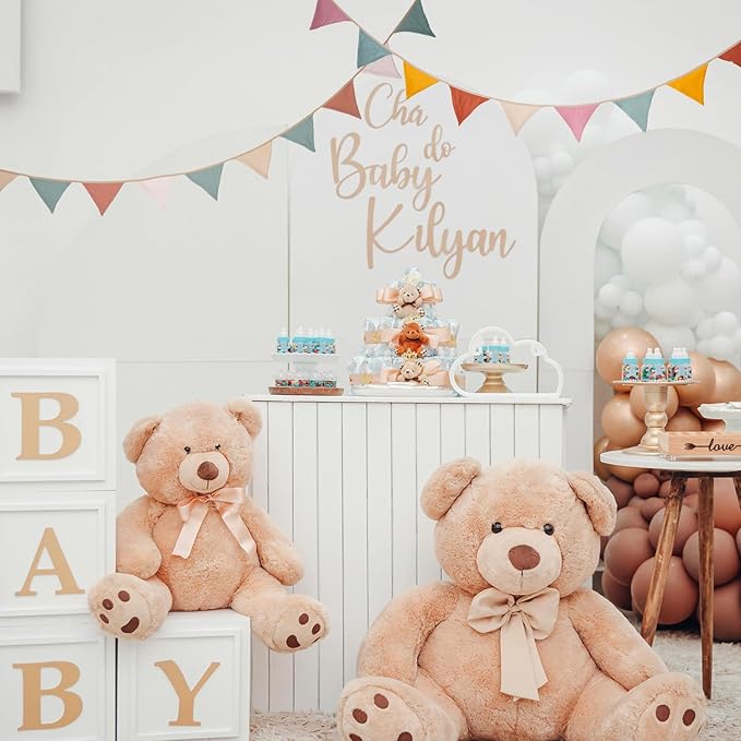 Fabric Bunting Banner, 2 Pack Handmade Neutral String Banner Each 8.5 ft 10 Flags Nursery Wall Hanging Wedding Birthday Home Baby Shower Party Decoration Bunting (Christmas)