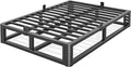 Metal Heavy Duty 12 inch Full Bed Frame with Rounded Corner and Headboard Hole Mattress Retainers 3500 LBS No Box Spring Needed Platform Noise Free Easy Assembly