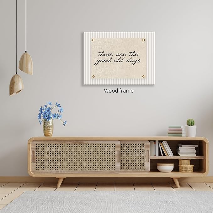 These Are the Good Old Days Wall Art Inspirational Quotes Poster 12x16 inch Framed Modern Minimalist Positive Affirmations Canvas Prints for Office Bedroom Wall Decor