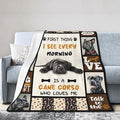 Cane Corso Blanket Cane Corso Decor Throw Blanket Super Soft Flannel Lightweight Fluffy Plush Fuzzy Fleece Stuff Blanket Gifts for Dog Lover Girl Woman Adults Man Boys Kids for Bedding Sofa 50"X60"