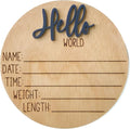 Hello World Newborn Sign, Baby Announcement Sign, Birth Announcement Sign, Hello World Nursery Sign, Baby Hospital Sign, Photo Prop for baby girl boy - (Navy Blue)