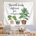 LIANGW Mental Health Tapestry, Inspirational Classroom Tapestry Wall Hanging, Growth Looks Different for Everyone Motivational Wall Art Tapestries Decor for Therapy Counselor Office, 50x60 Inch