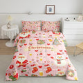 Feelyou Christmas Bedding Set for Kids Boys Girls Queen Size Cute Santa Claus Comforter Set Ultra Soft Comforter Xmas Tree Duvet Quilt Bedroom Decor Christmas Decor Quilt