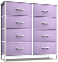 Sorbus Kids Dresser with 8 Drawers - Storage Unit Organizer Chest for Clothes - Bedroom, Kids Room, Nursery, & Closet (Purple, 31.5 x 12 x 32-8 Drawer)