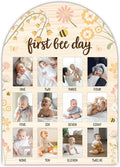 One Year of Wood Photo Board, My First Year Milestone Photo Board, 12 Monthly Baby Picture Frame, First Bee Day Nursery Decor, Girl Boy 1st Birthday Decorations, Baby Keepsake Gift-A18