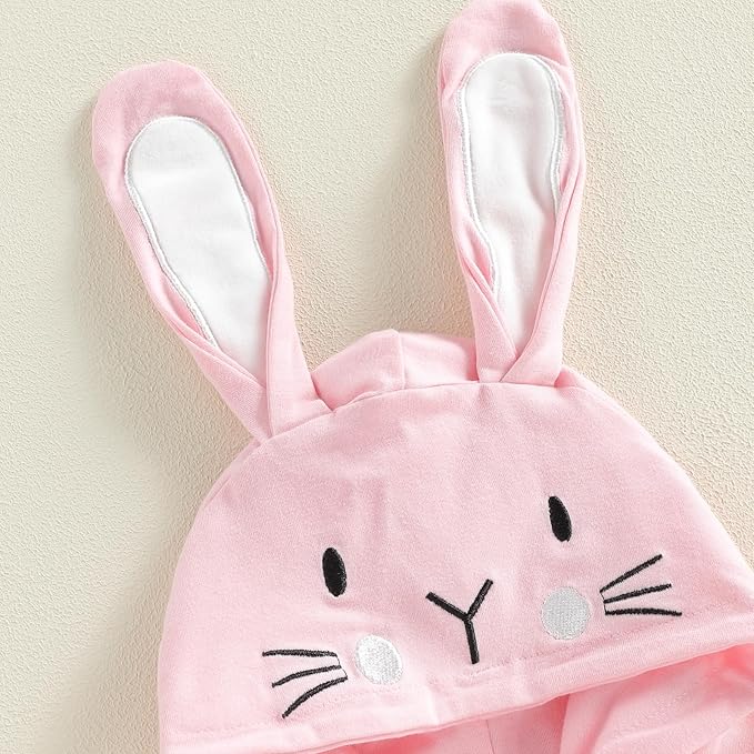 Twopumpkin My First Easter Outfit Baby Girl Newborn Bunny Onesie Ruffle Tulle Tutu Dress Romper Hooded Jumpsuit With Ear