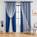 XiDi Blackout Curtains for Bedroom & Living Room, Double Layer, Unicorn Pattern, 63x52 in, 2 Panels