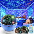 Night Light Projector,Night Light for Kids Room with Remote and Timer,360° Rotation,3 Projection Films,18 Light Modes,8 Lullaby Songs,Kids Night Lamp, Birthday Christmas Gifts for Boys Girls (Blue)