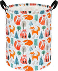 KUNRO Laundry Basket Nursery Hamper Kids Storage Bin Baby Toy Organizer Box Gift Basket for Room Decor