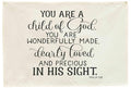 Nursery Wall Decor-Rectangular Canvas Banner Flag Wall Decor for Baby Boy Girl Kids,Nursery Above Crib Bedroom Reading Room Playroom Decor-You are a Child of God-Baby,Shower Birthday Christmas Gift