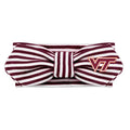 Creative Knitwear Virginia Tech Hokies Infant Girls Maroon/White Striped Hair Knot Headband Embroidered Logo - Size Newborn - 4T