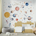 Solar System Wall Decals for Kids - Planets and Space Themed Wall Stickers by Lipastick - Peel and Stick Vinyl Decals for Boys and Girls Bedroom, Nursery, Playroom, Daycare - XXL Size