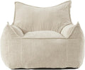 Giant Bean Bag Chair Sofa for Adults Teens, Comfy Corduroy Large Bean Bag Chairs with Armrests for Bedroom Living Room, Adult BeanBag Lazy Sofa Couch Chairs with Filler Included