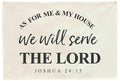 Bible Verse Sign Christian Banner-Home Rectangular Canvas Banner Flag Wall Decor for Rustic Family Signs Country Farmhouse,Home Dining Room Living Room Decor-Christmas Gift-As for Me and My House