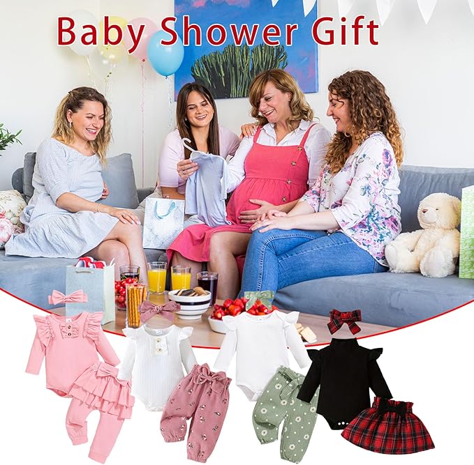 Custom Newborn Baby Girl Winter Clothes, Personalized Infant Baby Girl Bodysuit Coming Home Outfit Baby Shower Gifts