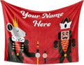 Personalized Nutcracker Christmas Blanket | Warm Christmas Blankets | Fleece Plush Sofa Throw | Christmas Throw | Holiday Home Decor |Nutcracker Figures | Soft Couch Blanket (Fleece 60x80)