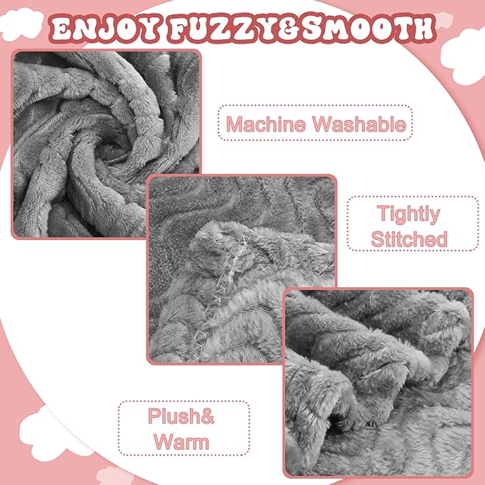 Frienda 4 Pcs Baby Fuzzy Blanket Fluffy Baby Blanket for Boys Girls Soft Warm Infant Newborn Toddler Receiving Nursery Bed Supplies, 32 x 24 Inch(Cute Color)