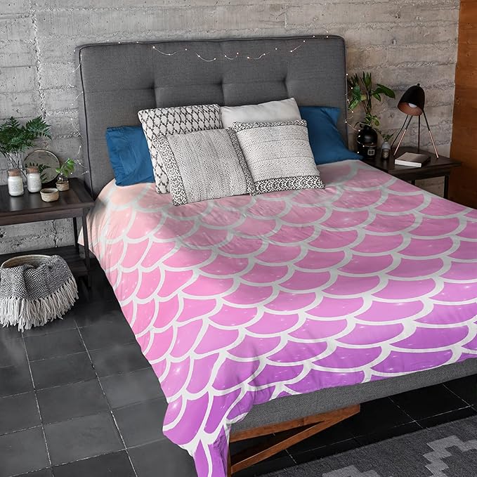 Thuswarm Vivid Shiny Scale Flannel Blanket for Autumn Winter Gifts Warm Cozy Soft Funny Print Throw for Bed Couch Sofa 60”×50” Medium for Teen