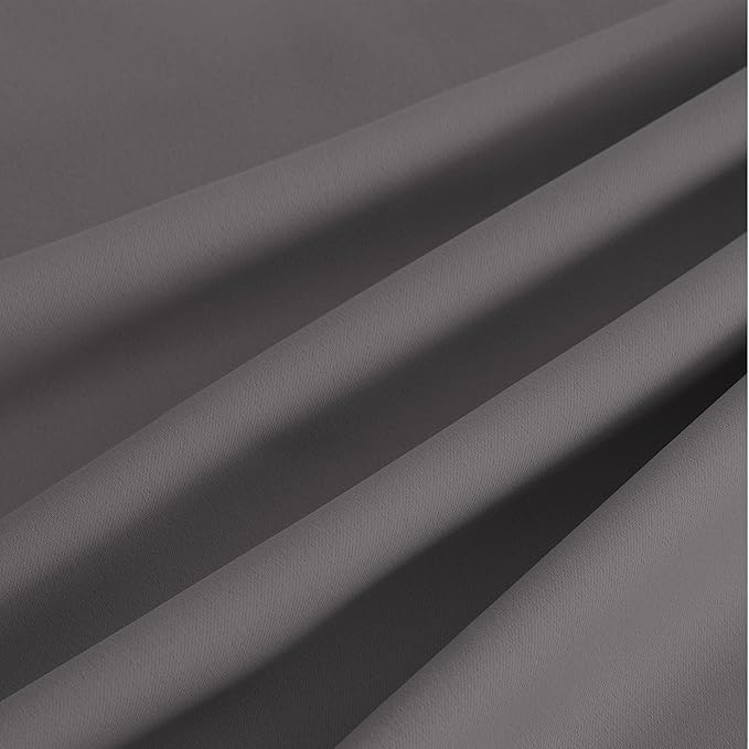 NICETOWN Grey Light Blocking Curtains 72 Inches Long 2 Panels for Living Room, Bedroom, Office Thermal Insulated Blackout Drapes Solid Grommet Noise Reducing Window Curtains, W40