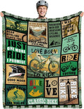 Bicycle Blanket for Cyclists, Bike Lover Gifts for Men and Women, Christmas Birthday Gifts for Bicycle Enthusiasts, Mountain Bike Rider Blanket, Soft Throw for Sofa Couch Room 50"x60"