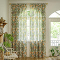 ENJOYBRIDAL Floral 84 Inch Curtains for Living Room Semi Sheer Drapes Bedroom Cute 2 Panels Boho Window Curtain Panels Floor Length Rod Pocket Country Farmhouse Dining Room Window Treatments