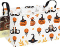HUNRUNG Rectangle Storage Basket Cute Canvas Organizer Bin for Pet/Children Toys, Books, Clothes Perfect for Rooms/Playroom(REC-Candy Pumpkin)