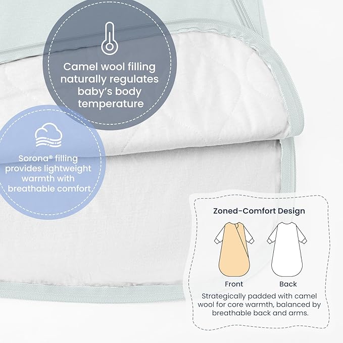 Unisex Sleeping Bag for Babies and Toddlers 1.0 Tog Sleep Sack 6-18 Months, Newborn Sleep Sack, Wearable Blanket Baby, One Piece Long Sleeves, Gifts for Baby