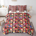 Feelyou Cute Dog Comforter Set with Sheets Cartoon Christmas Bed Set for Kids Boys Girls Merry Christmas Decor Bed in a Bag Red Geometric Lattice Bedding Set Bedroom Collection King Size